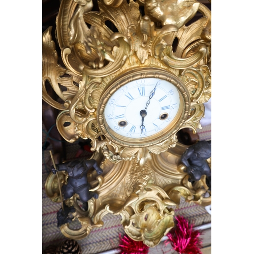 1735 - Ormolu Mounted Ricco Form Table Clock of Attractive Form Enamel Roman Numeral Decorated Dial Working... 