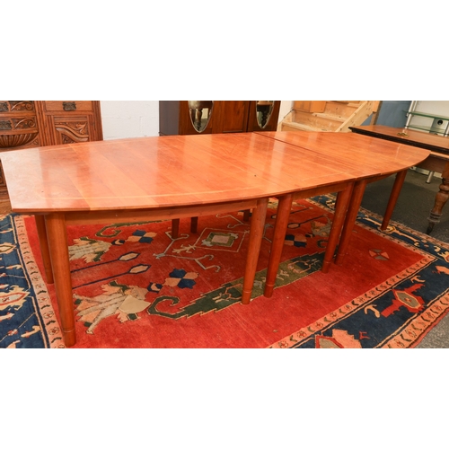 1741 - Modern Hardwood Boardroom Table with Inlaid Top Turned Supports Approximately 12ft Long Composed of ... 