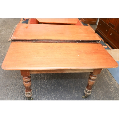 1743 - William IV Mahogany Dinning Table Extending to Approximately 8ft 6 Inches Turned Supports Two Origin... 