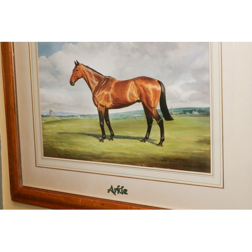 1783 - Arkle The Wonder Horse Fine Art Lithograph Contained within Maple Frame Titled to Mount Approximatel... 