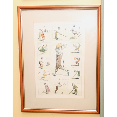 1784 - Two Amusing Scenes Golfing Interest the Largest Approximately 18 Inches High x 14 Inches Wide