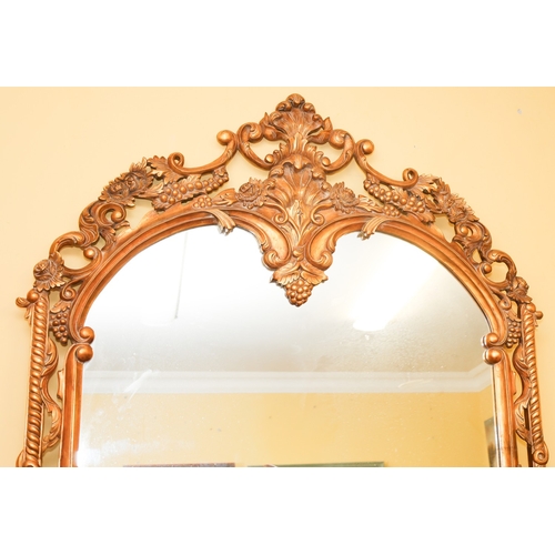 1787 - Carved Gilt Wood Over Mantle Mirror with Original Plate Glass Approximately 4ft Wide x 56 Inches Hig... 