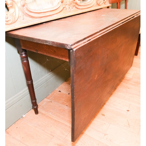 1788 - George III Single Drop Leaf Serving Table Extends to Approximately 4ft 46 Inches x 29 Inches High