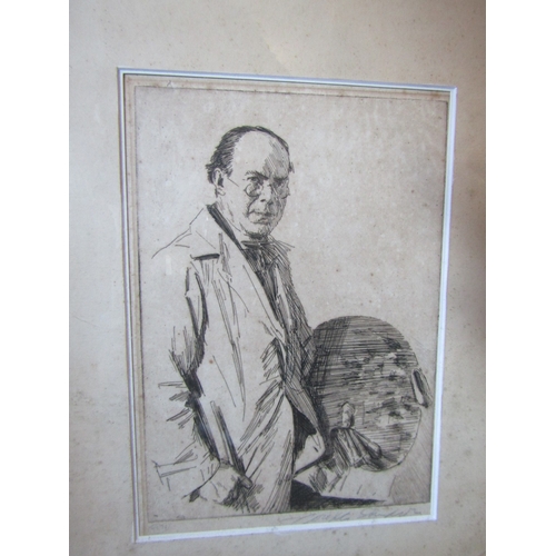 1795 - Joseph Simpson (1879 - 1939) Self Portrait Etching Signed and Numbered 32cm High x 26cm Wide