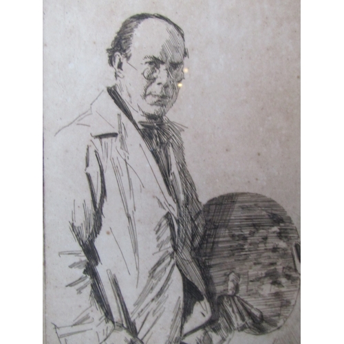 1795 - Joseph Simpson (1879 - 1939) Self Portrait Etching Signed and Numbered 32cm High x 26cm Wide