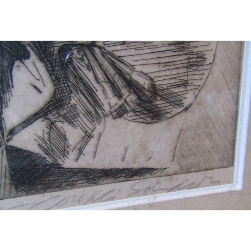 1795 - Joseph Simpson (1879 - 1939) Self Portrait Etching Signed and Numbered 32cm High x 26cm Wide