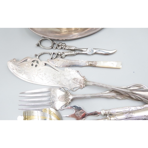 1813 - Collection of Silver Plate Including Gravy Boat and Berry Spoons, etc. Quantity as Photographed