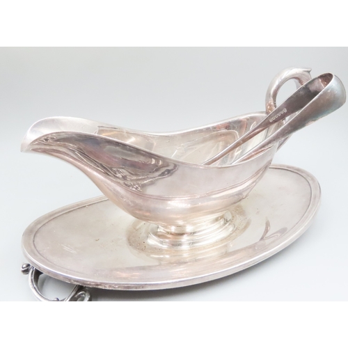 1813 - Collection of Silver Plate Including Gravy Boat and Berry Spoons, etc. Quantity as Photographed