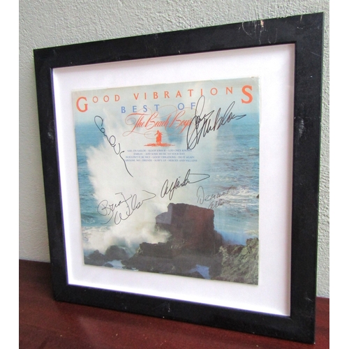 1876 - Signed Beach Boys Album Signed by Brian Wilson, etc.  Framed and Glazed