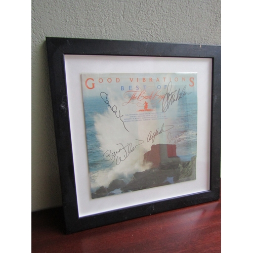 1876 - Signed Beach Boys Album Signed by Brian Wilson, etc.  Framed and Glazed