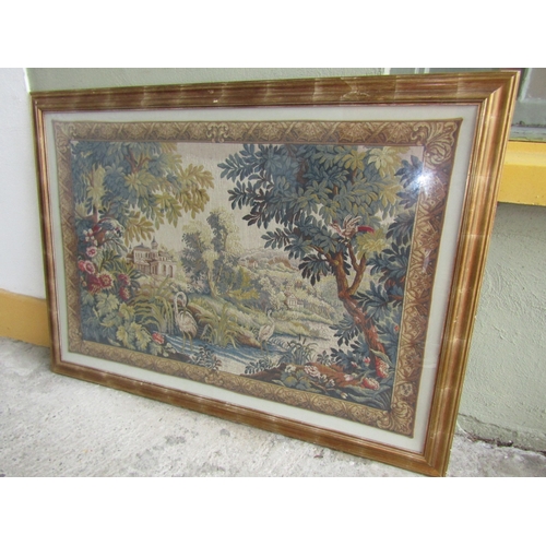 1877 - Large Gilt Framed French Tapestry Good Original Condition Now Gilt Framed Approximately 3ft High x 5... 