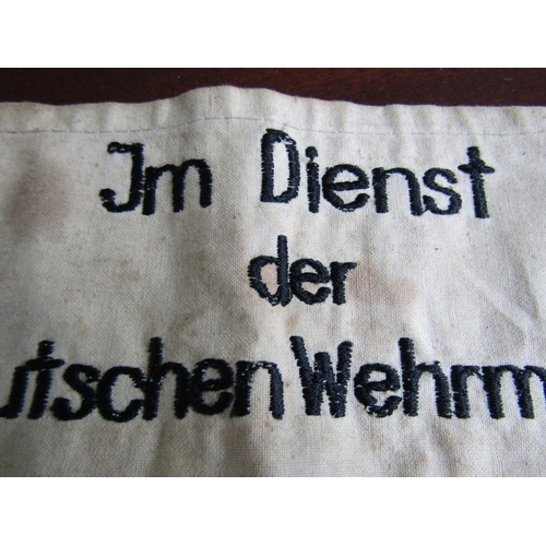 1882 - Original German World War II Civilian Armband Embroidered in the Service of  the Wehrmacht