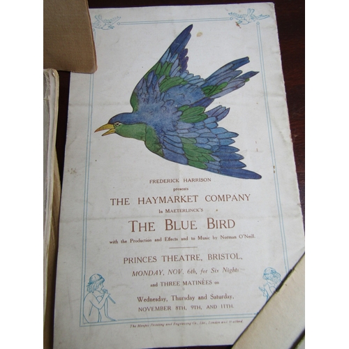 1889 - Collection of Vintage and Antique Theatre Programmes, etc. Mostly Pertaining to the Blue Bird by Mau... 