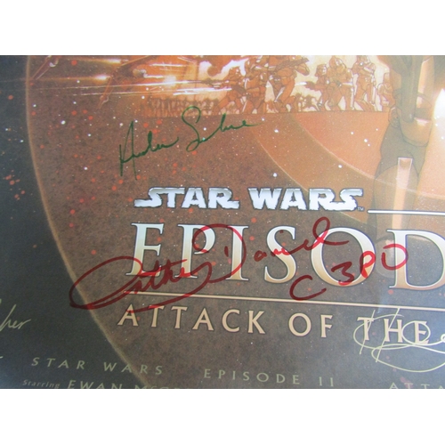 1892 - Replica Signed Star Wars Poster Episode II Attack of the Clones Allegedly Signed by Cast and Crew to... 