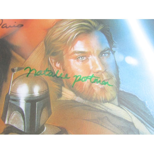 1892 - Replica Signed Star Wars Poster Episode II Attack of the Clones Allegedly Signed by Cast and Crew to... 