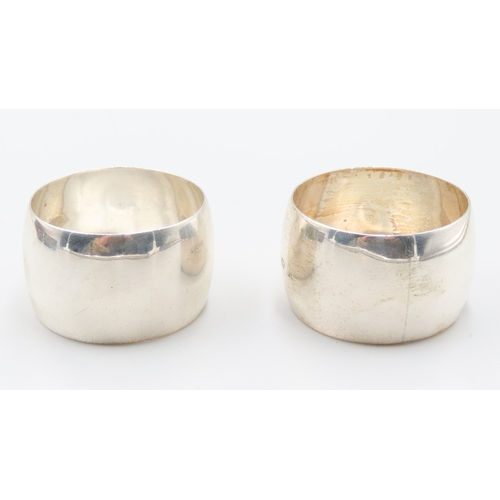 190 - Pair of Silver Napkin Rings Contained within Original Presentation Case