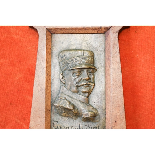 1992 - Edwardian Bronze Plaque Military Gentleman Approximately 8 Inches High