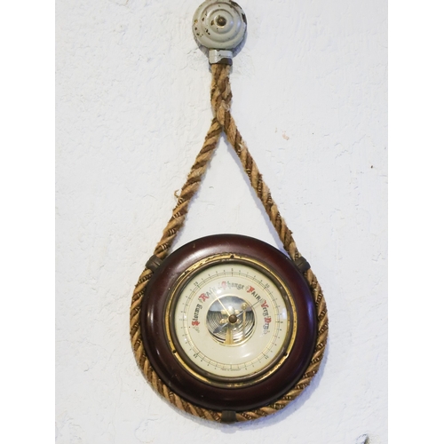 1994 - Wall Barometer Nautical Motif Decoration Entire Approximately 18 Inches High