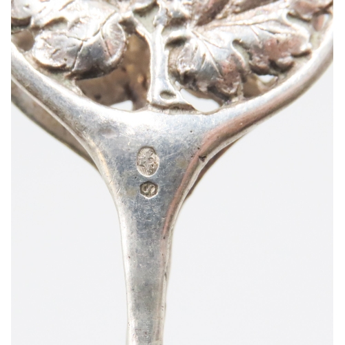 2000 - Silver Grape Tongs with Vine Leaf Decoration Attractively Detailed Throughout Approximately 8 Inches... 