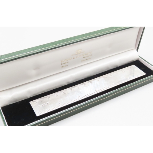 226 - Boodles Silver Hallmarked Ruler 15cm / 6 inches