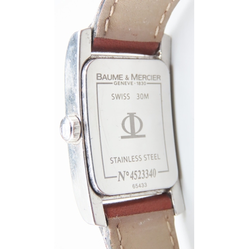 253 - Baume et Mercier Hampton Ladies Wristwatch Brown Leather Strap with Original Presentation Box