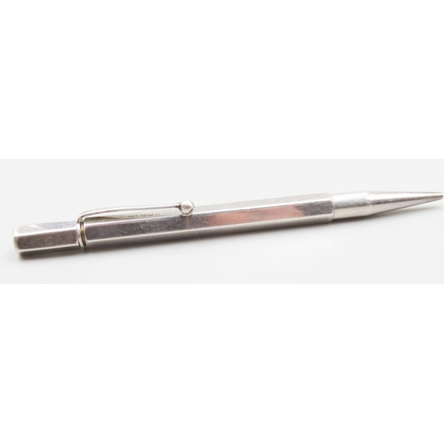 272 - Silver Mordent Patent Cased Pencil 12cm Long