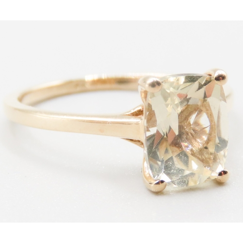 364 - Pale Citrine Solitaire Mounted in 10 Carat Yellow Gold Ring Size N and a Half