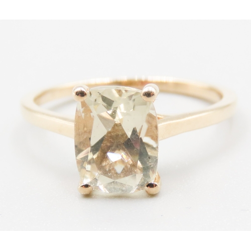 364 - Pale Citrine Solitaire Mounted in 10 Carat Yellow Gold Ring Size N and a Half