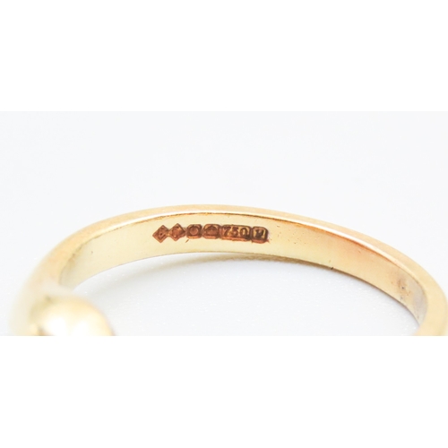 42 - Diamond Solitaire Half Bezel Set Twist Form Mounted in 18 Carat Yellow Gold Ring Size Q