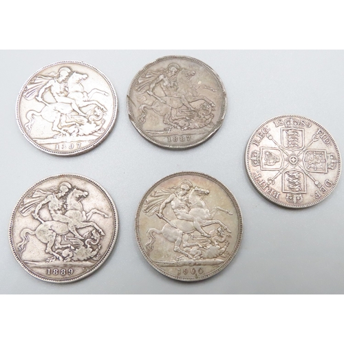 424 - Five Silver Coins