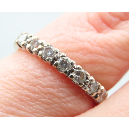 428 - Diamond Seven Stone Set Half Eternity Ring Mounted in 18 Carat Yellow Gold Ring Size L