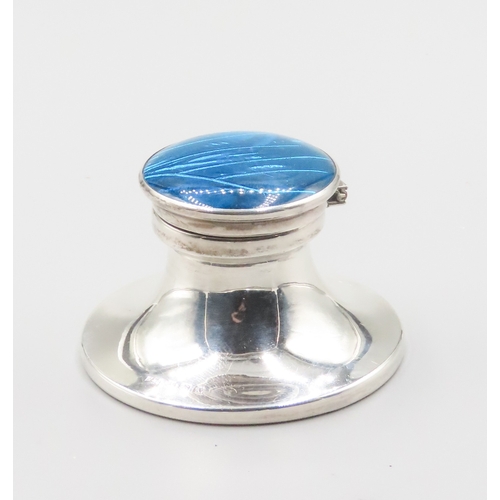 437 - Silver Inkwell 5cm High Base 7cm Diameter