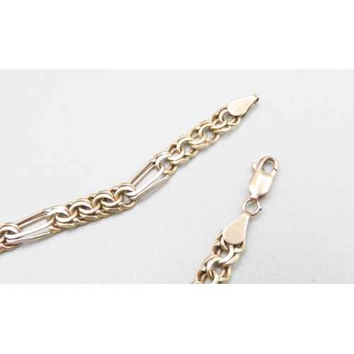 440 - 9 Carat Yellow Gold Figaro Link Bracelet 20cm Long