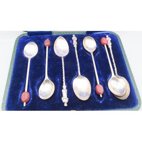 468 - Four Silver Coffee Spoons and Three Silver Tea Spoons