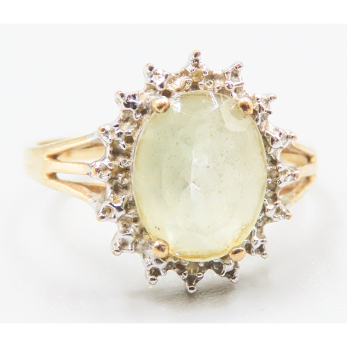 64 - Kunzite Set Single Stone Ring Attractively Detailed Mounted in 9 Carat Yellow Gold Ring Size N and a... 