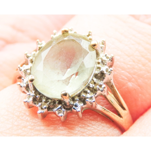 64 - Kunzite Set Single Stone Ring Attractively Detailed Mounted in 9 Carat Yellow Gold Ring Size N and a... 