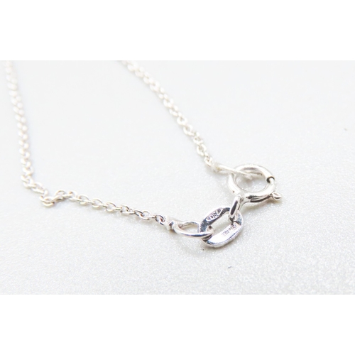 79 - Sapphire and Diamond and Pearl Pendant Mounted in 18 Carat White Gold 2cm High Set on 18 Carat White... 