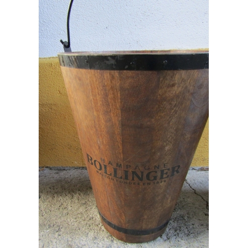 1950 - Pair of Bollinger Hardwood Grape Harvest Buckets swing Carry Handles Each Approximately 24 Inches Hi... 