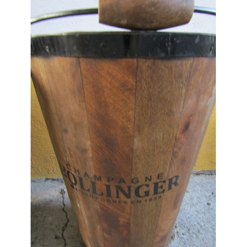 1950 - Pair of Bollinger Hardwood Grape Harvest Buckets swing Carry Handles Each Approximately 24 Inches Hi... 