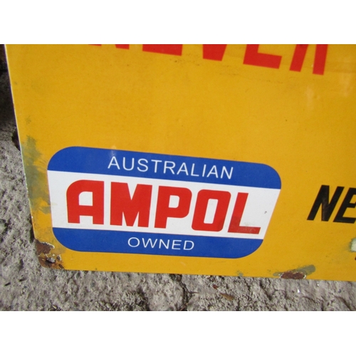 1958 - Australian Outback Enamel Warning Sign Approximately 18 Inches Wide