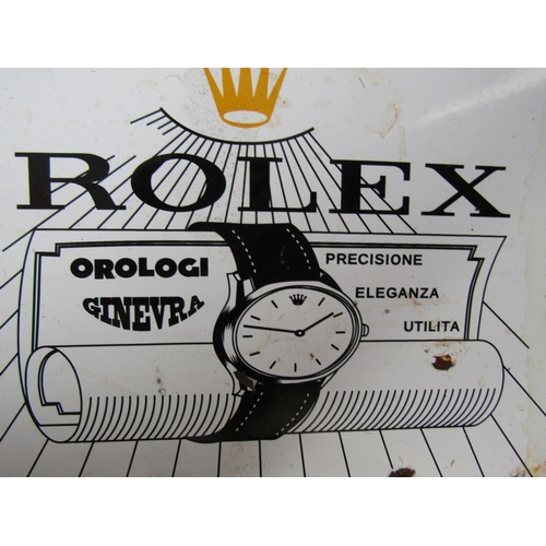 1959 - Rolex Advertising Enamel Wall Sign Approximately 10 Inches Wide