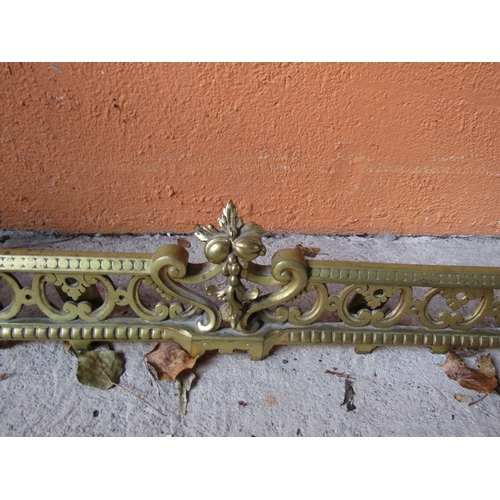 1965 - Antique French Fire Fender with Urn Form End Supports Adjustable Width 3ft 6 Inches to 4ft 6 Inches