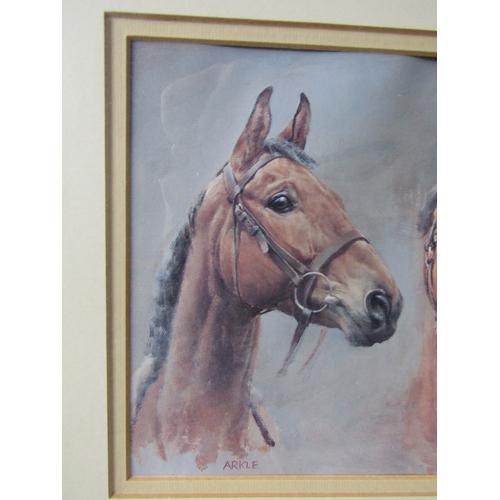 1972 - Fine Art Print The Three Champions Arkle Red Rum and Desert Orchid Approximately 16 Inches Wide x 10... 