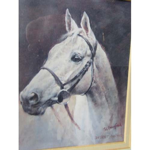 1972 - Fine Art Print The Three Champions Arkle Red Rum and Desert Orchid Approximately 16 Inches Wide x 10... 