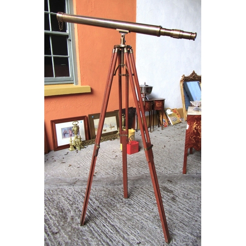 1975 - Telescope Cast Brass Full Size on Retractable Hardwood Stand