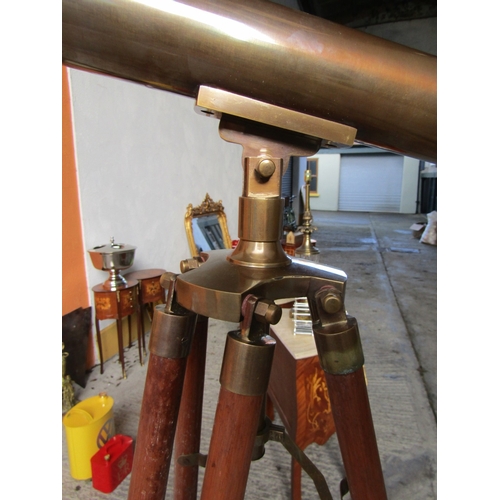 1975 - Telescope Cast Brass Full Size on Retractable Hardwood Stand