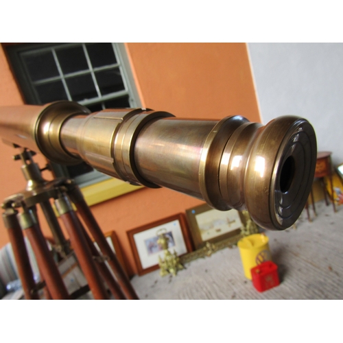 1975 - Telescope Cast Brass Full Size on Retractable Hardwood Stand