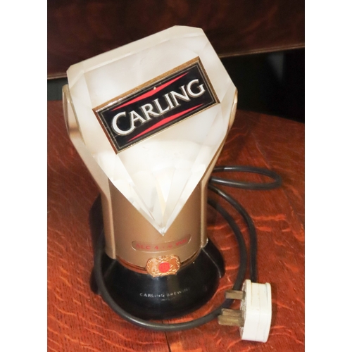 1062 - Vintage Carling Bar Counter Advertising Sign Electrified