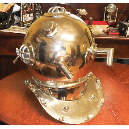 1066 - Chrome Plated Divers Helmet