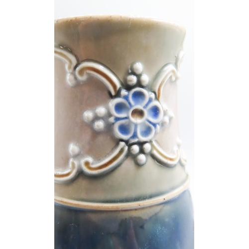 1238 - Royal Doulton Vase Fired Earthenware Stamped with Makers Mark to Base Approximately 8 Inches High